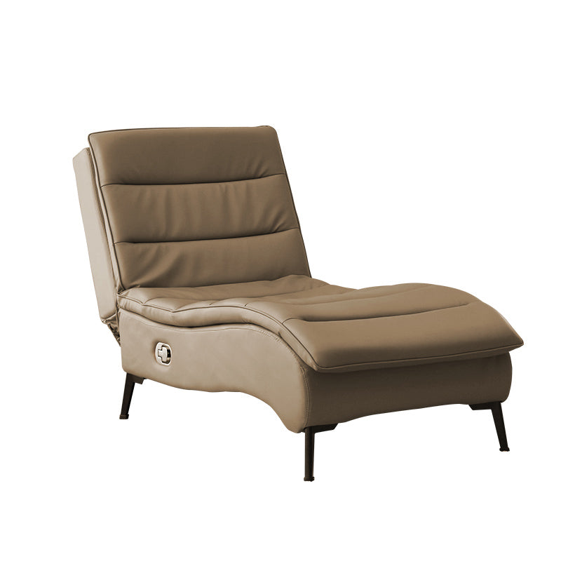 Modern Cushioned Chaise Lounge Leather Armless Chaise for Living Room Yellow Clearhalo 'Chairs & Seating' 'Chaise Lounge' 'chaise_lounge' 'furn' 'furn_chaise_lounge' 'Furniture' 'Living Room Furniture' 7412970