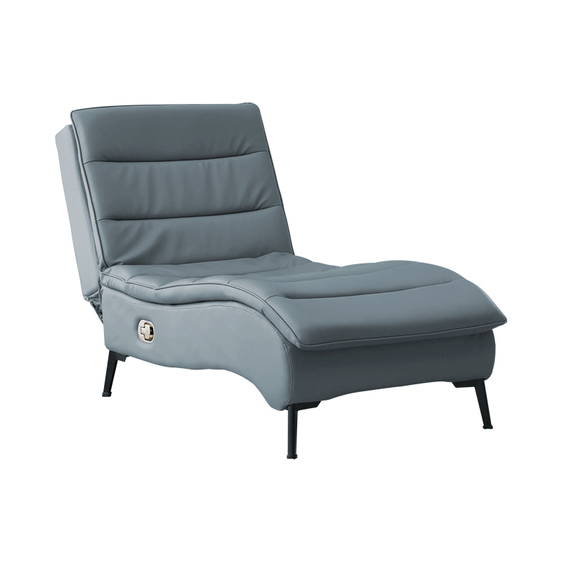 Modern Cushioned Chaise Lounge Leather Armless Chaise for Living Room Light Blue Clearhalo 'Chairs & Seating' 'Chaise Lounge' 'chaise_lounge' 'furn' 'furn_chaise_lounge' 'Furniture' 'Living Room Furniture' 7412971