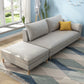 Sillón tapizado escandinavo Chaise de brazos cuadrados para sala de estar