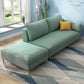Sillón tapizado escandinavo Chaise de brazos cuadrados para sala de estar