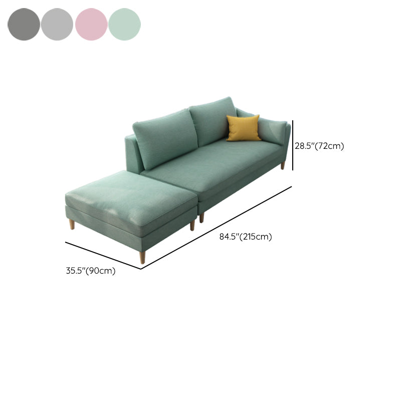 Sillón tapizado escandinavo Chaise de brazos cuadrados para sala de estar