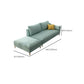 Sillón tapizado escandinavo Chaise de brazos cuadrados para sala de estar