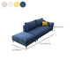 Sillón tapizado escandinavo Chaise de brazos cuadrados para sala de estar