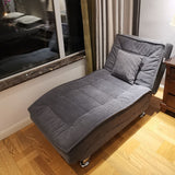 Modern Cushioned Chaise Lounge Armless Chaise for Bedroom and Living Room