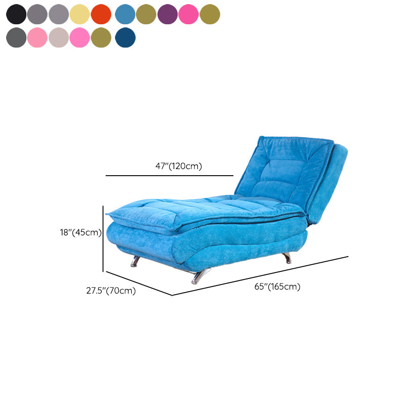 Modern Cushioned Chaise Lounge Armless Chaise for Bedroom and Living Room