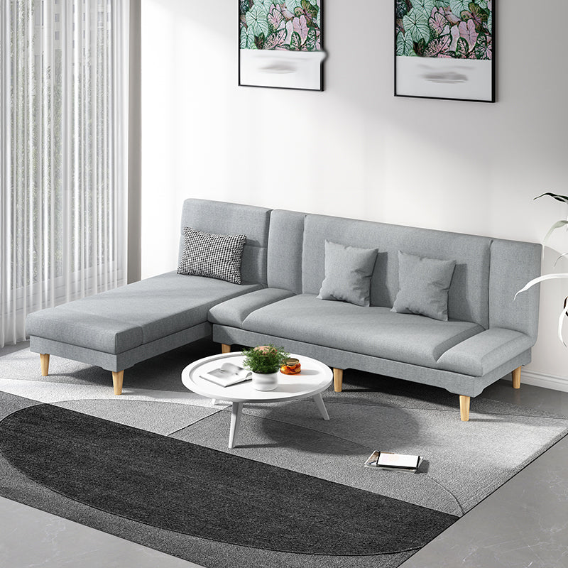 Divano chaise lounge scandinavo in tinta unita senza braccioli
