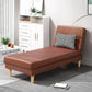 Divano chaise lounge scandinavo in tinta unita senza braccioli