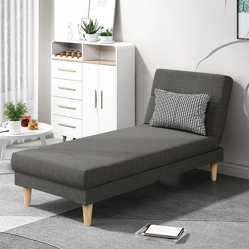 Divano chaise lounge scandinavo in tinta unita senza braccioli
