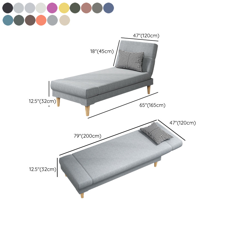 Divano chaise lounge scandinavo in tinta unita senza braccioli