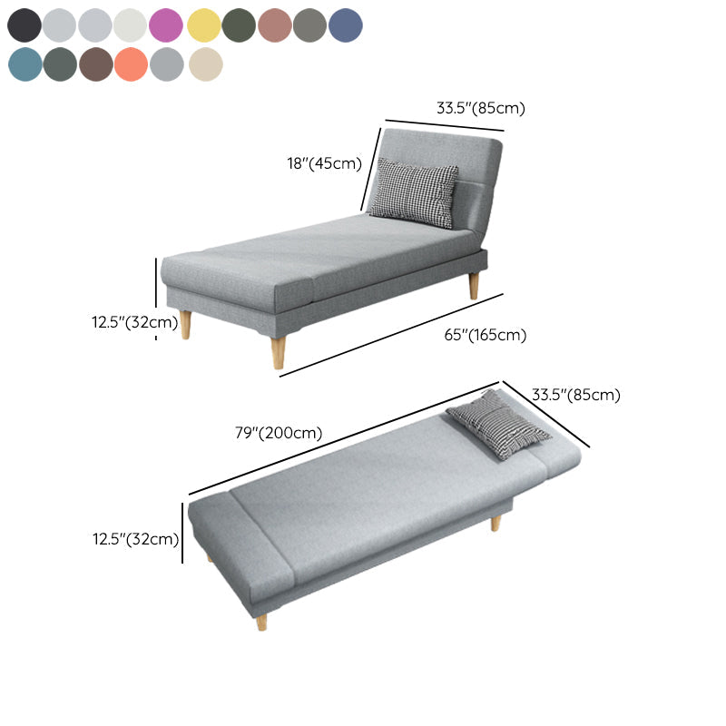 Divano chaise lounge scandinavo in tinta unita senza braccioli