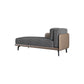 Cushioned Chaise Lounge Houndstooth Chaise Lounge Sofa with Arm