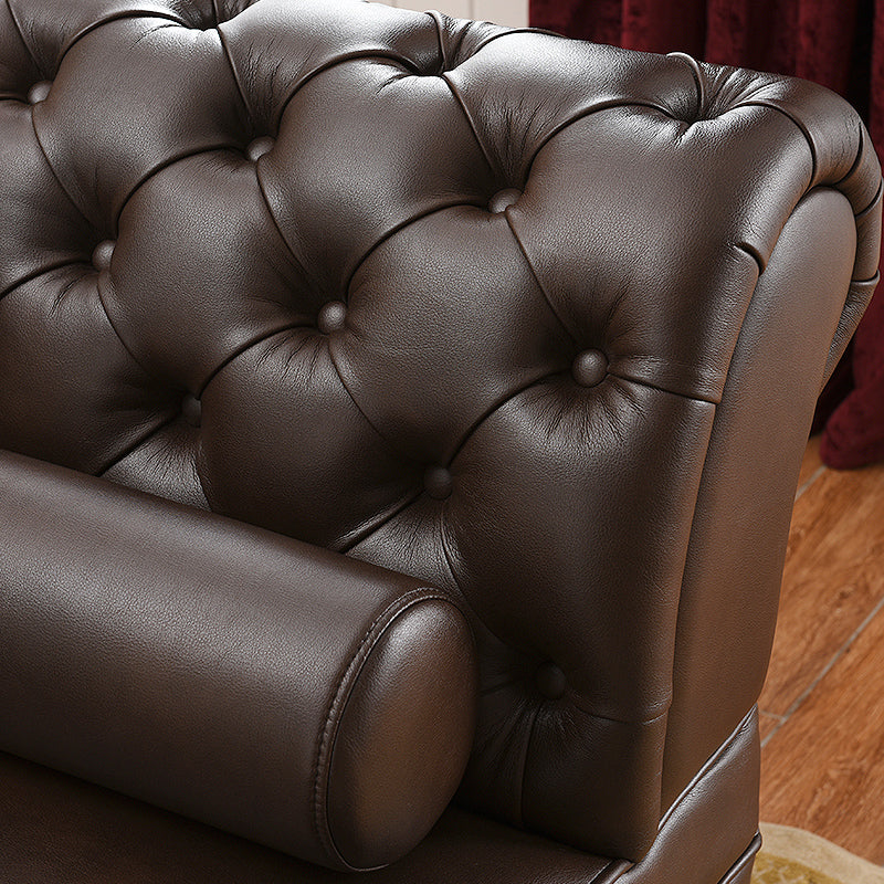 Traditional Chaise Lounge Leather Chaise Lounge Sofa with Arm