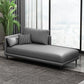 Contemporary One Armed Accent Chair Faux Leather Square Arms Chaise