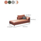 Contemporary One Armed Accent Chair Faux Leather Square Arms Chaise