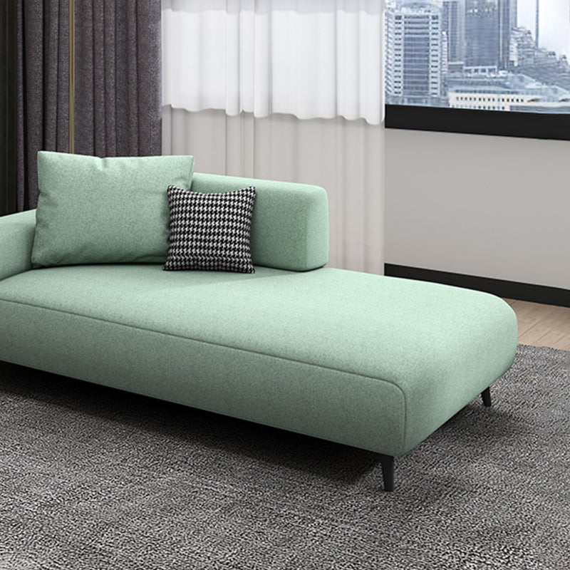 One Armed Faux Leather Accent Chair Modern Square Arms Chaise