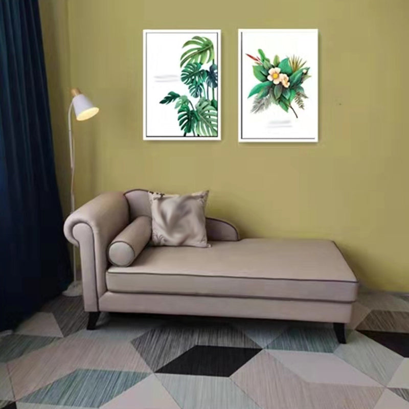 Living Room Rolled Arms Chaise Lounge Modern Chaise with Linen Upholster Clearhalo 'Chairs & Seating' 'Chaise Lounge' 'chaise_lounge' 'furn' 'furn_chaise_lounge' 'Furniture' 'Living Room Furniture' 7413182