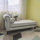 Living Room Rolled Arms Chaise Lounge Modern Chaise with Linen Upholster Light Grey Left-Arm Chaise Clearhalo 'Chairs & Seating' 'Chaise Lounge' 'chaise_lounge' 'furn' 'furn_chaise_lounge' 'Furniture' 'Living Room Furniture' 7413183