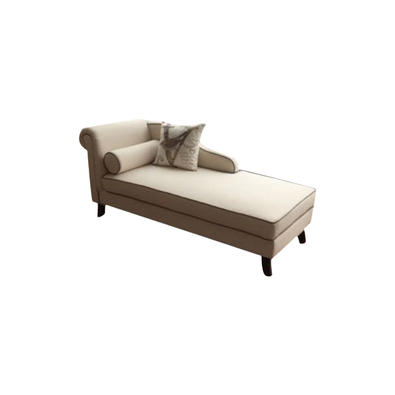 Living Room Rolled Arms Chaise Lounge Modern Chaise with Linen Upholster Clearhalo 'Chairs & Seating' 'Chaise Lounge' 'chaise_lounge' 'furn' 'furn_chaise_lounge' 'Furniture' 'Living Room Furniture' 7413184