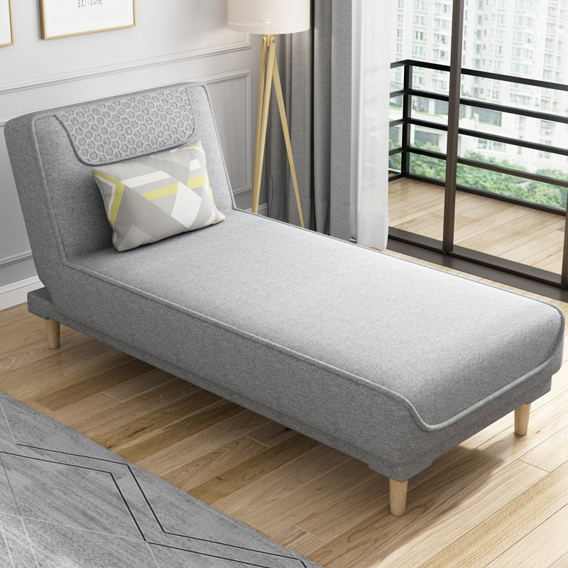 Living Room Armless Chaise Lounge Modern Chaise Lounge with Linen Upholster Gray Clearhalo 'Chairs & Seating' 'Chaise Lounge' 'chaise_lounge' 'furn' 'furn_chaise_lounge' 'Furniture' 'Living Room Furniture' 7413191