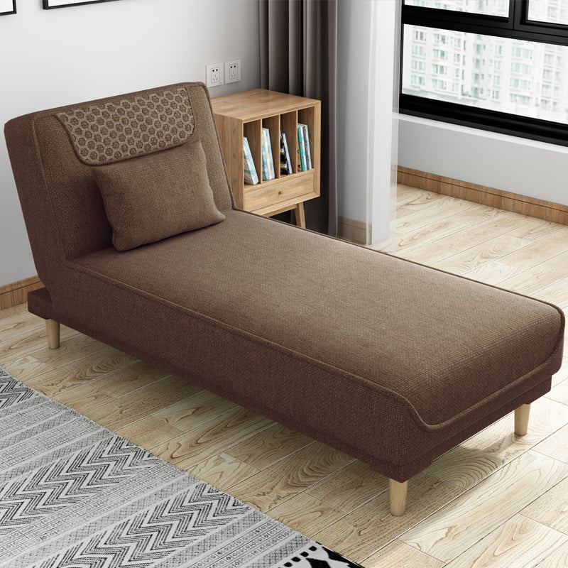Living Room Armless Chaise Lounge Modern Chaise Lounge with Linen Upholster Coffee Clearhalo 'Chairs & Seating' 'Chaise Lounge' 'chaise_lounge' 'furn' 'furn_chaise_lounge' 'Furniture' 'Living Room Furniture' 7413195