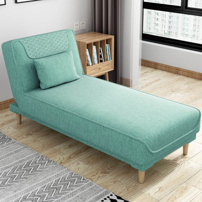 Living Room Armless Chaise Lounge Modern Chaise Lounge with Linen Upholster Green Clearhalo 'Chairs & Seating' 'Chaise Lounge' 'chaise_lounge' 'furn' 'furn_chaise_lounge' 'Furniture' 'Living Room Furniture' 7413196