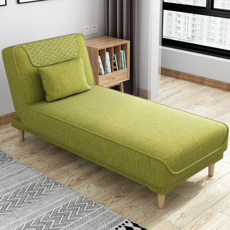 Living Room Armless Chaise Lounge Modern Chaise Lounge with Linen Upholster Light Green Clearhalo 'Chairs & Seating' 'Chaise Lounge' 'chaise_lounge' 'furn' 'furn_chaise_lounge' 'Furniture' 'Living Room Furniture' 7413197