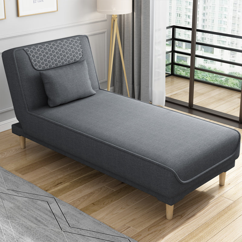Living Room Armless Chaise Lounge Modern Chaise Lounge with Linen Upholster Dark Gray Clearhalo 'Chairs & Seating' 'Chaise Lounge' 'chaise_lounge' 'furn' 'furn_chaise_lounge' 'Furniture' 'Living Room Furniture' 7413198