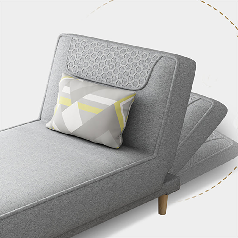 Living Room Armless Chaise Lounge Modern Chaise Lounge with Linen Upholster Clearhalo 'Chairs & Seating' 'Chaise Lounge' 'chaise_lounge' 'furn' 'furn_chaise_lounge' 'Furniture' 'Living Room Furniture' 7413203