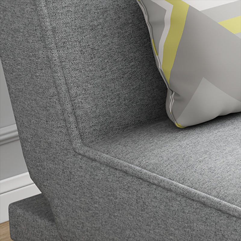 Living Room Armless Chaise Lounge Modern Chaise Lounge with Linen Upholster Clearhalo 'Chairs & Seating' 'Chaise Lounge' 'chaise_lounge' 'furn' 'furn_chaise_lounge' 'Furniture' 'Living Room Furniture' 7413204