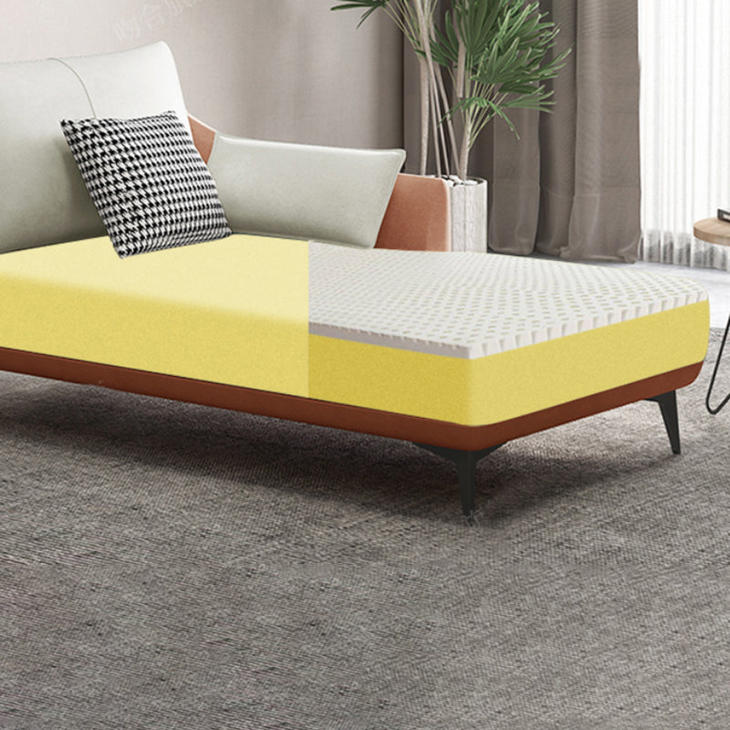 Modern Faux Leather Chaise, One Armed Recessed Arms Lounge Chair with Pillows Clearhalo 'Chairs & Seating' 'Chaise Lounge' 'chaise_lounge' 'furn' 'furn_chaise_lounge' 'Furniture' 'Living Room Furniture' 7413216