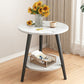 Stone 3 Legs Cocktail Table Modern Round Coffee Table with Shelf Clearhalo 'Coffee & Accent Tables' 'Coffee Tables' 'coffee_tables' 'furn' 'furn_coffee_tables' 'Furniture' 'Living Room Furniture' 7413283