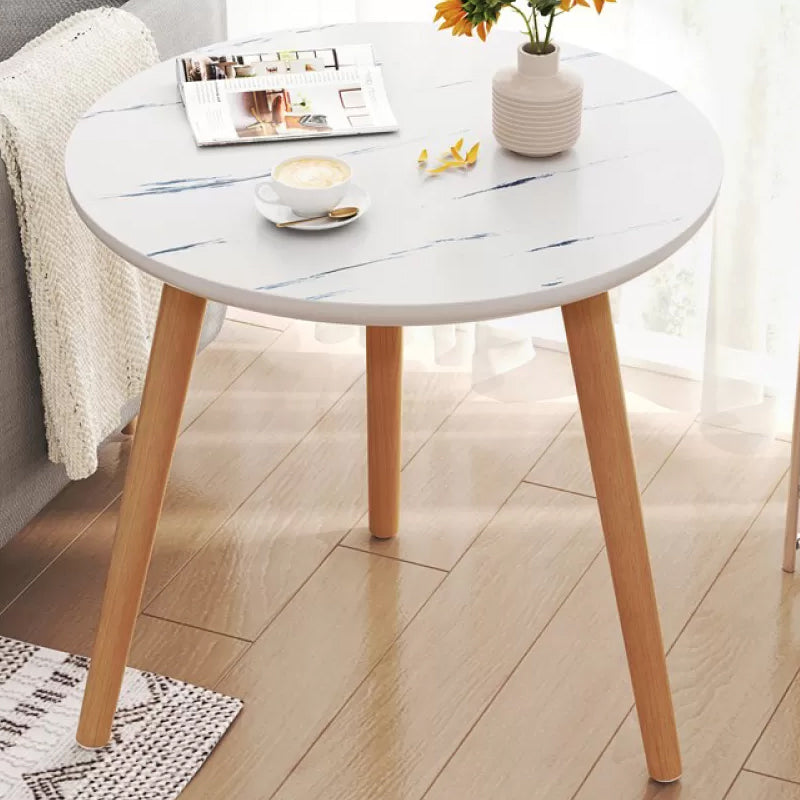Stone 3 Legs Cocktail Table Modern Round Coffee Table with Shelf 23.6"L x 23.6"W x 20.5"H Marble Shelves Not Included Clearhalo 'Coffee & Accent Tables' 'Coffee Tables' 'coffee_tables' 'furn' 'furn_coffee_tables' 'Furniture' 'Living Room Furniture' 7413285