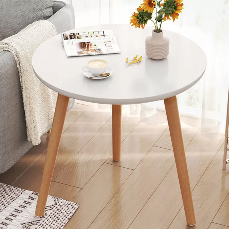 Stone 3 Legs Cocktail Table Modern Round Coffee Table with Shelf 23.6"L x 23.6"W x 20"H White Shelves Not Included Clearhalo 'Coffee & Accent Tables' 'Coffee Tables' 'coffee_tables' 'furn' 'furn_coffee_tables' 'Furniture' 'Living Room Furniture' 7413290