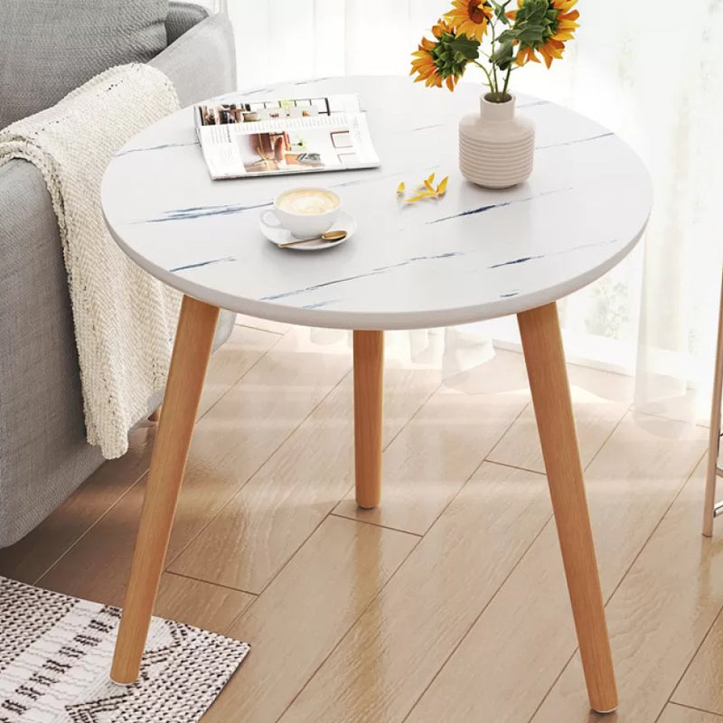 Stone 3 Legs Cocktail Table Modern Round Coffee Table with Shelf 23.6"L x 23.6"W x 20"H Marble Shelves Not Included Clearhalo 'Coffee & Accent Tables' 'Coffee Tables' 'coffee_tables' 'furn' 'furn_coffee_tables' 'Furniture' 'Living Room Furniture' 7413292