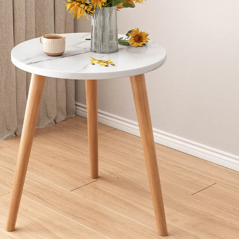 Stone 3 Legs Cocktail Table Modern Round Coffee Table with Shelf 16"L x 16"W x 20.5"H Marble Shelves Not Included Clearhalo 'Coffee & Accent Tables' 'Coffee Tables' 'coffee_tables' 'furn' 'furn_coffee_tables' 'Furniture' 'Living Room Furniture' 7413298