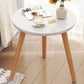 Stone 3 Legs Cocktail Table Modern Round Coffee Table with Shelf 16"L x 16"W x 16"H White Shelves Not Included Clearhalo 'Coffee & Accent Tables' 'Coffee Tables' 'coffee_tables' 'furn' 'furn_coffee_tables' 'Furniture' 'Living Room Furniture' 7413302