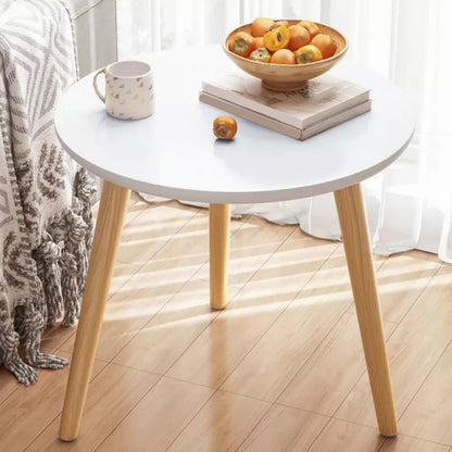 Stone 3 Legs Cocktail Table Modern Round Coffee Table with Shelf 14"L x 14"W x 16.5"H White Shelves Not Included Clearhalo 'Coffee & Accent Tables' 'Coffee Tables' 'coffee_tables' 'furn' 'furn_coffee_tables' 'Furniture' 'Living Room Furniture' 7413303