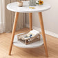Stone 3 Legs Cocktail Table Modern Round Coffee Table with Shelf 23.6"L x 23.6"W x 28.3"H White Shelves Included Clearhalo 'Coffee & Accent Tables' 'Coffee Tables' 'coffee_tables' 'furn' 'furn_coffee_tables' 'Furniture' 'Living Room Furniture' 7413304