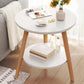 Stone 3 Legs Cocktail Table Modern Round Coffee Table with Shelf 19.7"L x 19.7"W x 19.7"H White Shelves Included Clearhalo 'Coffee & Accent Tables' 'Coffee Tables' 'coffee_tables' 'furn' 'furn_coffee_tables' 'Furniture' 'Living Room Furniture' 7413307