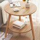 Stone 3 Legs Cocktail Table Modern Round Coffee Table with Shelf 23.6"L x 23.6"W x 20"H Natural Shelves Included Clearhalo 'Coffee & Accent Tables' 'Coffee Tables' 'coffee_tables' 'furn' 'furn_coffee_tables' 'Furniture' 'Living Room Furniture' 7413310