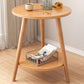 Stone 3 Legs Cocktail Table Modern Round Coffee Table with Shelf 18.9"L x 18.9"W x 28.3"H Natural Shelves Included Clearhalo 'Coffee & Accent Tables' 'Coffee Tables' 'coffee_tables' 'furn' 'furn_coffee_tables' 'Furniture' 'Living Room Furniture' 7413319