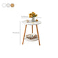 Stone 3 Legs Cocktail Table Modern Round Coffee Table with Shelf Clearhalo 'Coffee & Accent Tables' 'Coffee Tables' 'coffee_tables' 'furn' 'furn_coffee_tables' 'Furniture' 'Living Room Furniture' 7413325
