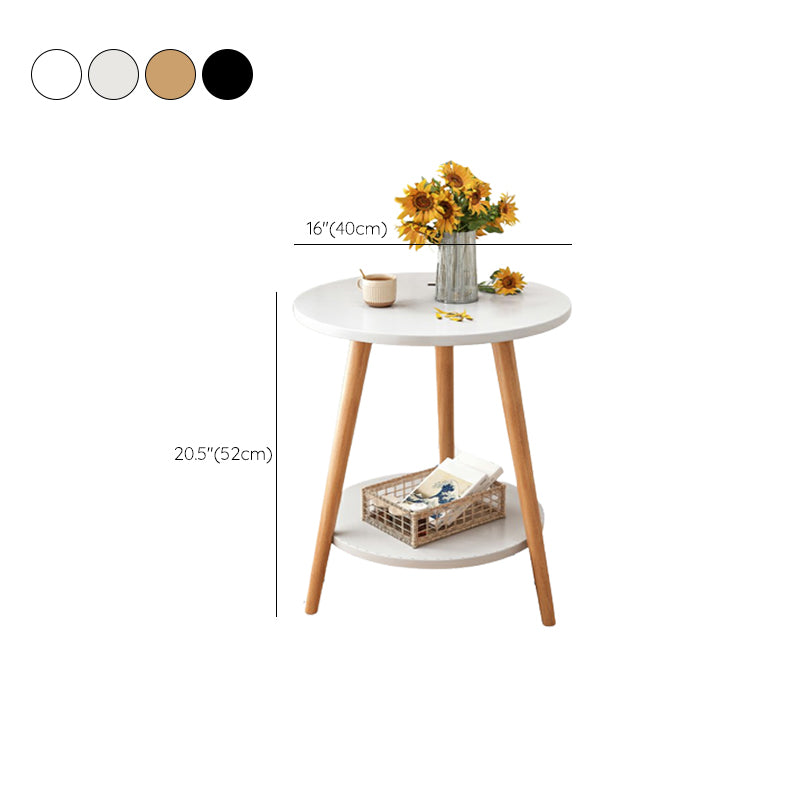 Stone 3 Legs Cocktail Table Modern Round Coffee Table with Shelf Clearhalo 'Coffee & Accent Tables' 'Coffee Tables' 'coffee_tables' 'furn' 'furn_coffee_tables' 'Furniture' 'Living Room Furniture' 7413326