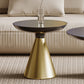 Glass Top Pedestal Coffee Table Modern No Distressing Round Bunching Tables