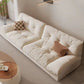 Scandinavian Solid Color Sofa 39.37" Wide Tufted Back Armless Sofa