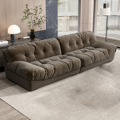Scandinavian Solid Color Sofa 39.37" Wide Tufted Back Armless Sofa