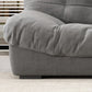 Scandinavian Solid Color Sofa 39.37" Wide Tufted Back Armless Sofa