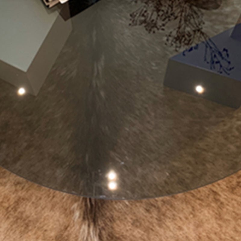 8.6"H Contemporary Coffee Table Glass Top Coffee Cocktail Table Clearhalo 'Coffee & Accent Tables' 'Coffee Tables' 'coffee_tables' 'furn' 'furn_coffee_tables' 'Furniture' 'Living Room Furniture' 7413376