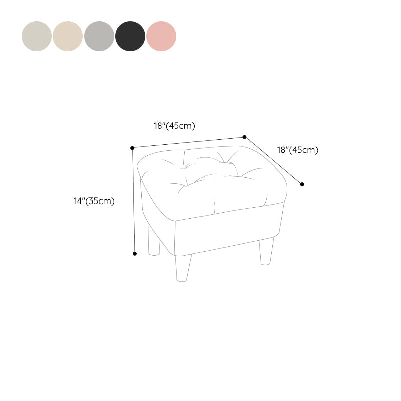 Scandinavian Tufted Recliner Chair 32.7" Wide Manual Recliners with Footrest