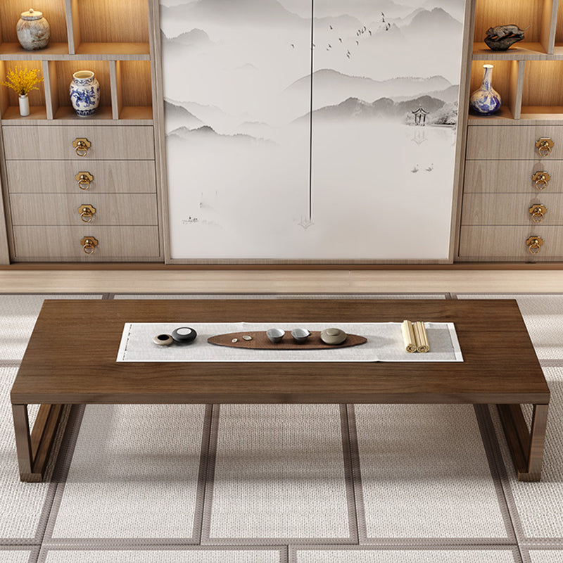 1 Rectangle Coffee Table Solid Wood Sled Single Coffee Table Clearhalo 'Coffee & Accent Tables' 'Coffee Tables' 'coffee_tables' 'furn' 'furn_coffee_tables' 'Furniture' 'Living Room Furniture' 7413581